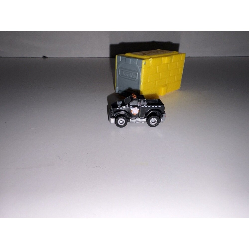 Tonka Micro Machines Build Crew Black Truck & Storage Container / Garage